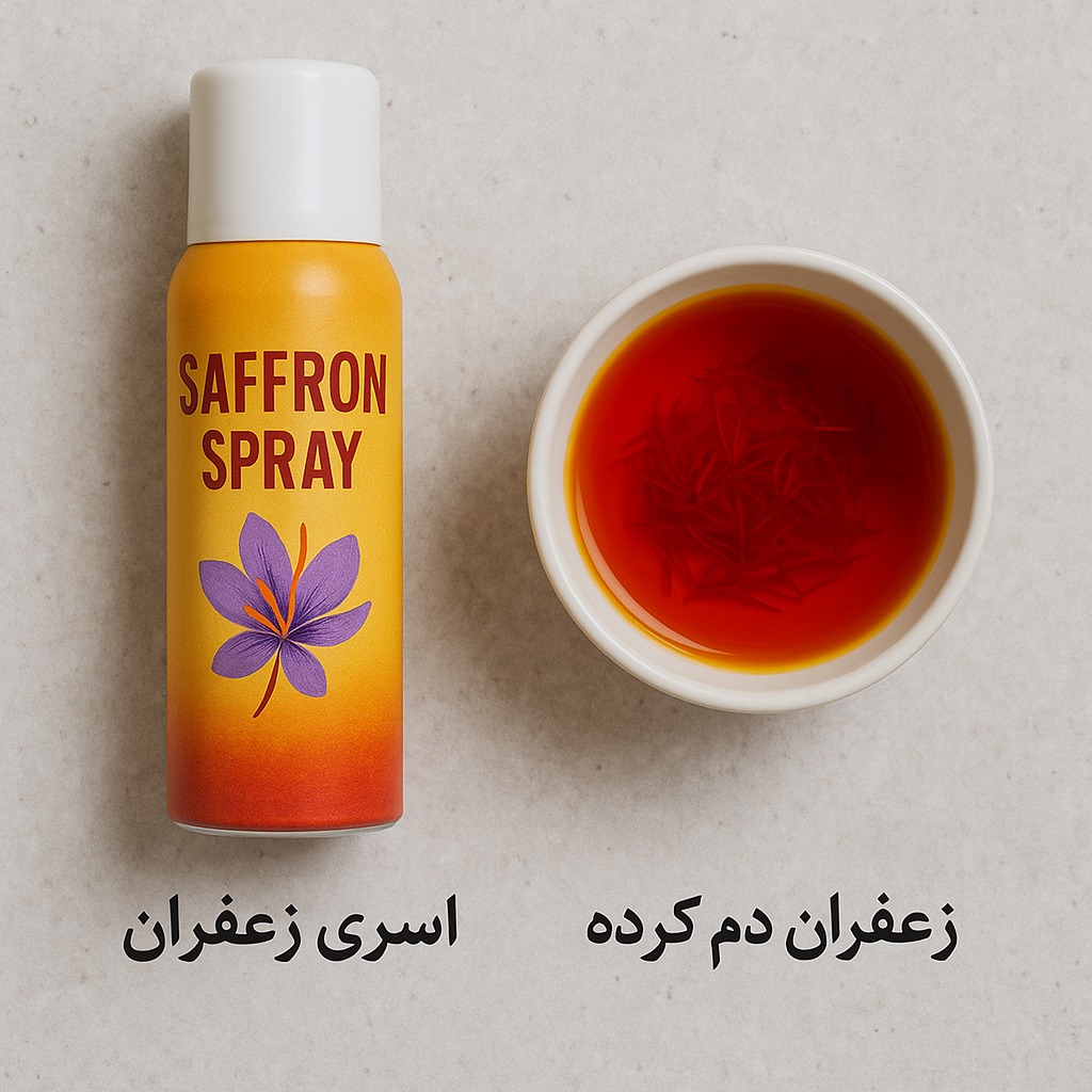 تفاوت اسپری زعفران با زعفران دم کرده